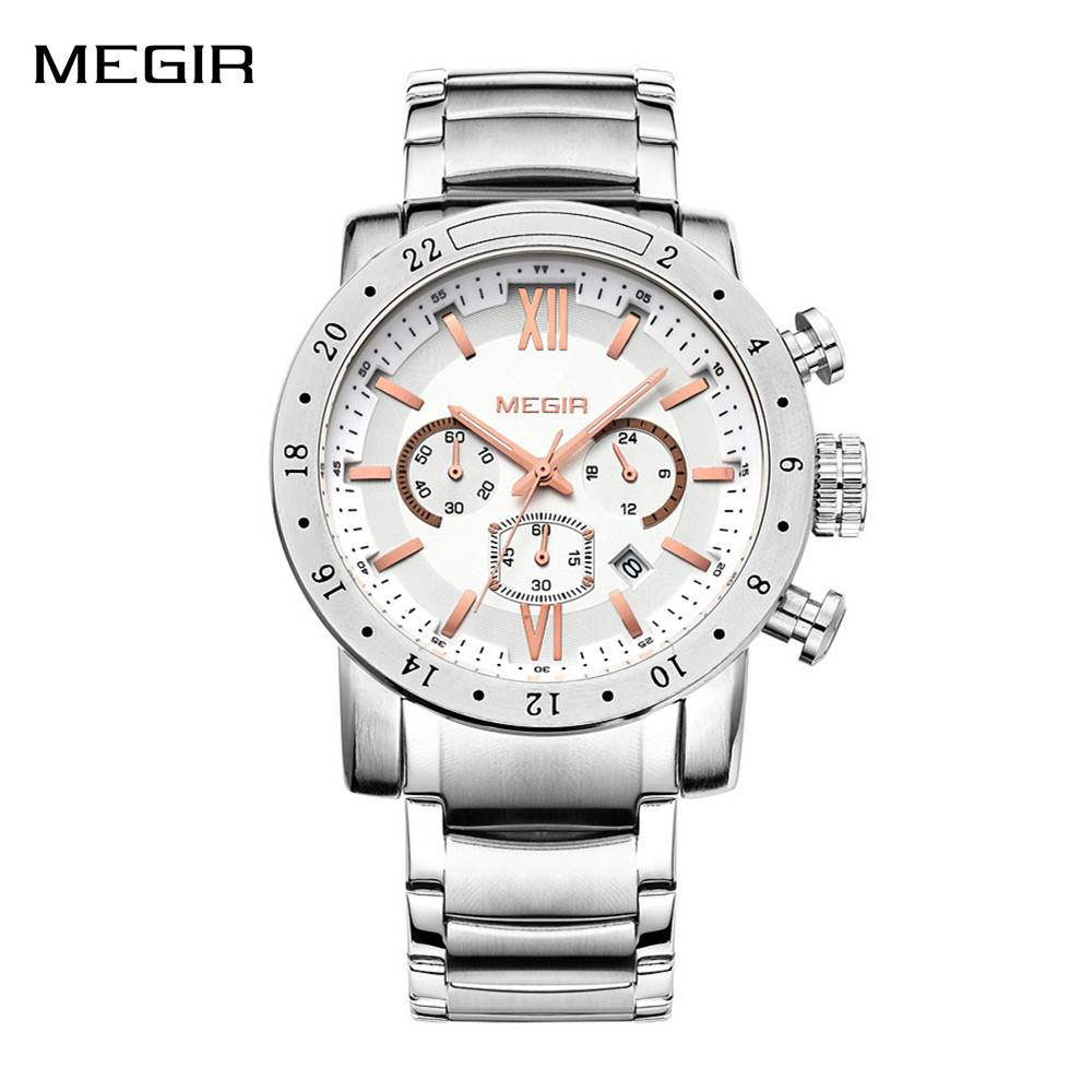Smartwatch Touch - MEGIR Stainless Steel Casual Watches for