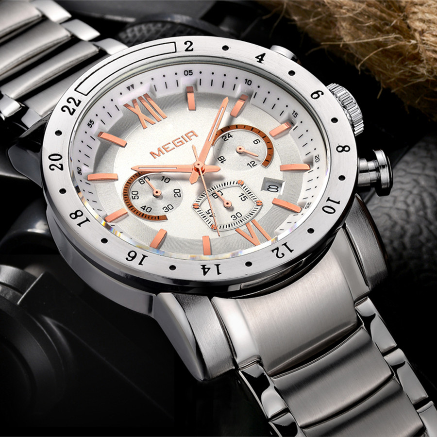 MEGIR Stainless Steel Casual W - Smartwatch Touch 评论和价格