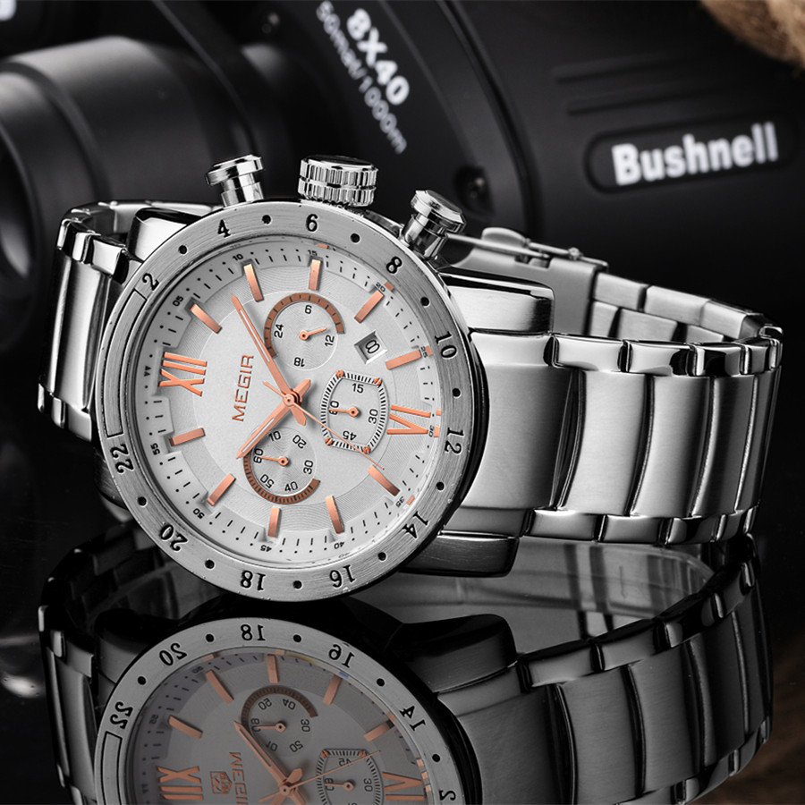 MEGIR Stainless Steel Casual W - Smartwatch Touch 评论和价格