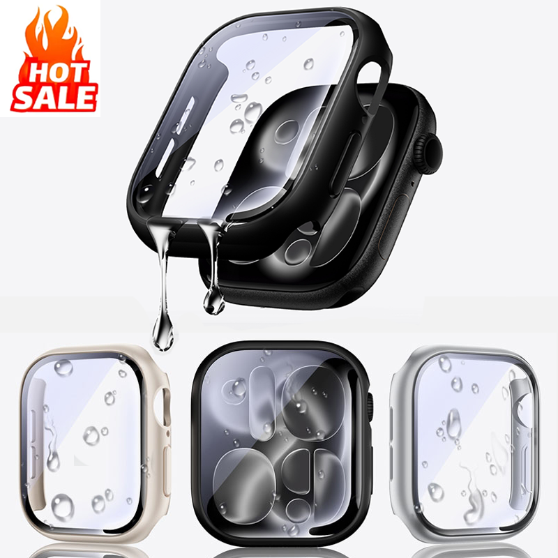 Tempered Glass+Cover For Apple - Smartwatch Band Accessories 评论和价格