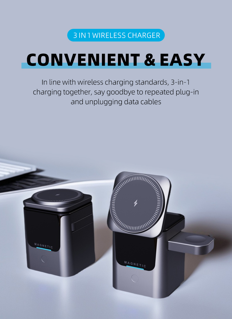 Magnetic 3 in 1 Wireless Charg - Wireless Charger Watch 评论和价格